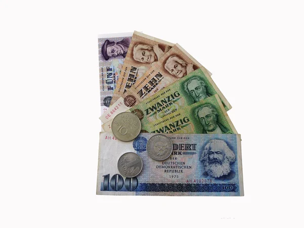 Peníze Portugalska 1960 Roce 1970 Izolované Bílém Pozadí — Stock fotografie