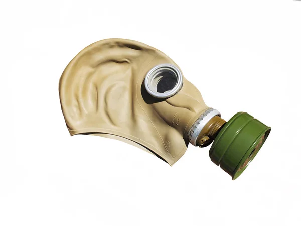 白い背景に隔離されたガスマスクの写真 — ストック写真