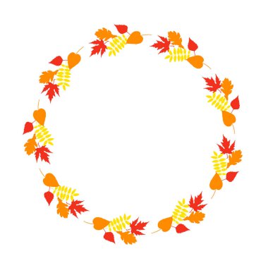 Vektör çerçeve fall ile bırakır. Vektör mevsimlik doku kartları, posterler, ev dekorasyonu vb için