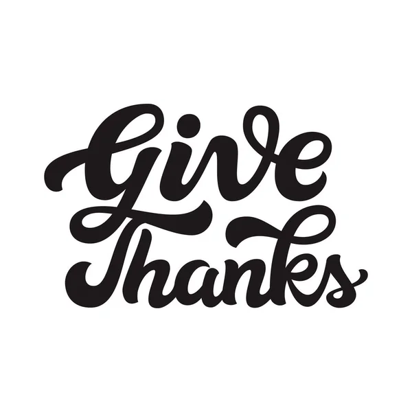 Remerciez Thanksgiving Jour Dessiné Main Lettrage Slogan Calligraphie Vectorielle Texte — Image vectorielle