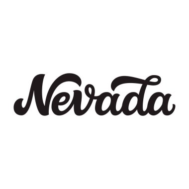 Nevada. Elle çizilmiş bize beyaz arka plan üzerinde izole adını söyle. Modern parşomen posterler, kartları, tişörtleri, Hatıra Eşyası, etiketleri için. Vektör yazı tipografi