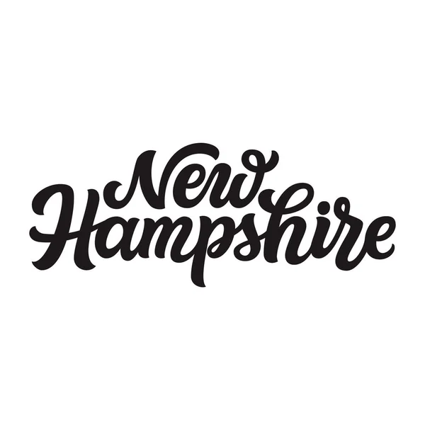 New Hampshire Elle Çizilmiş Bize Beyaz Arka Plan Üzerinde Izole — Stok Vektör