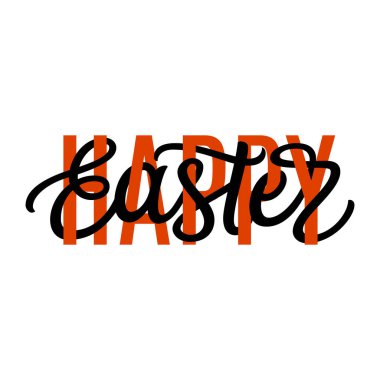 Mutlu paskalyalar. El yazı poster
