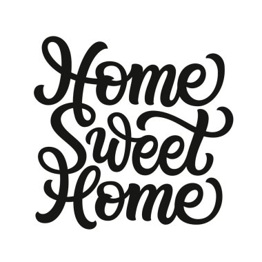 Ev gibi güzel bir ev. Vektör tipografisi