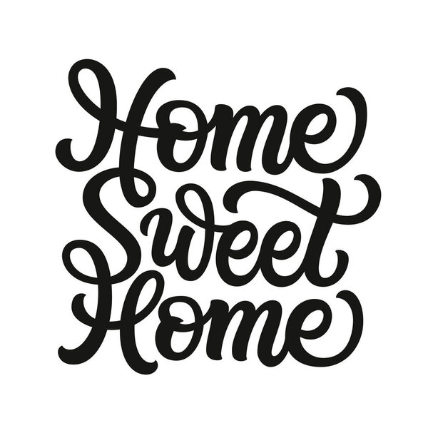 Дом, милый дом. Векторная типография
