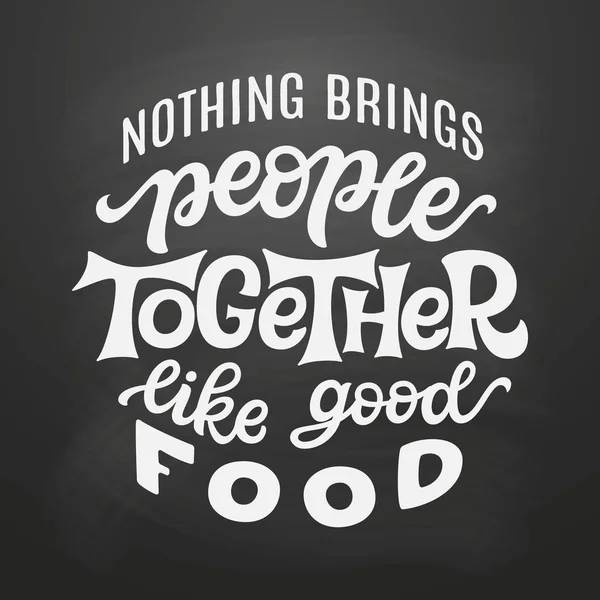 Citation alimentaire dessinée à la main. Typographie vectorielle — Image vectorielle