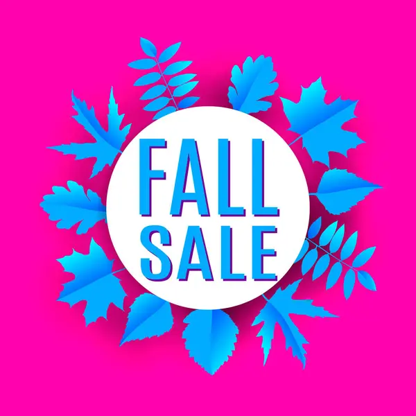 Fall sale poster. Vector design — Stock Vector