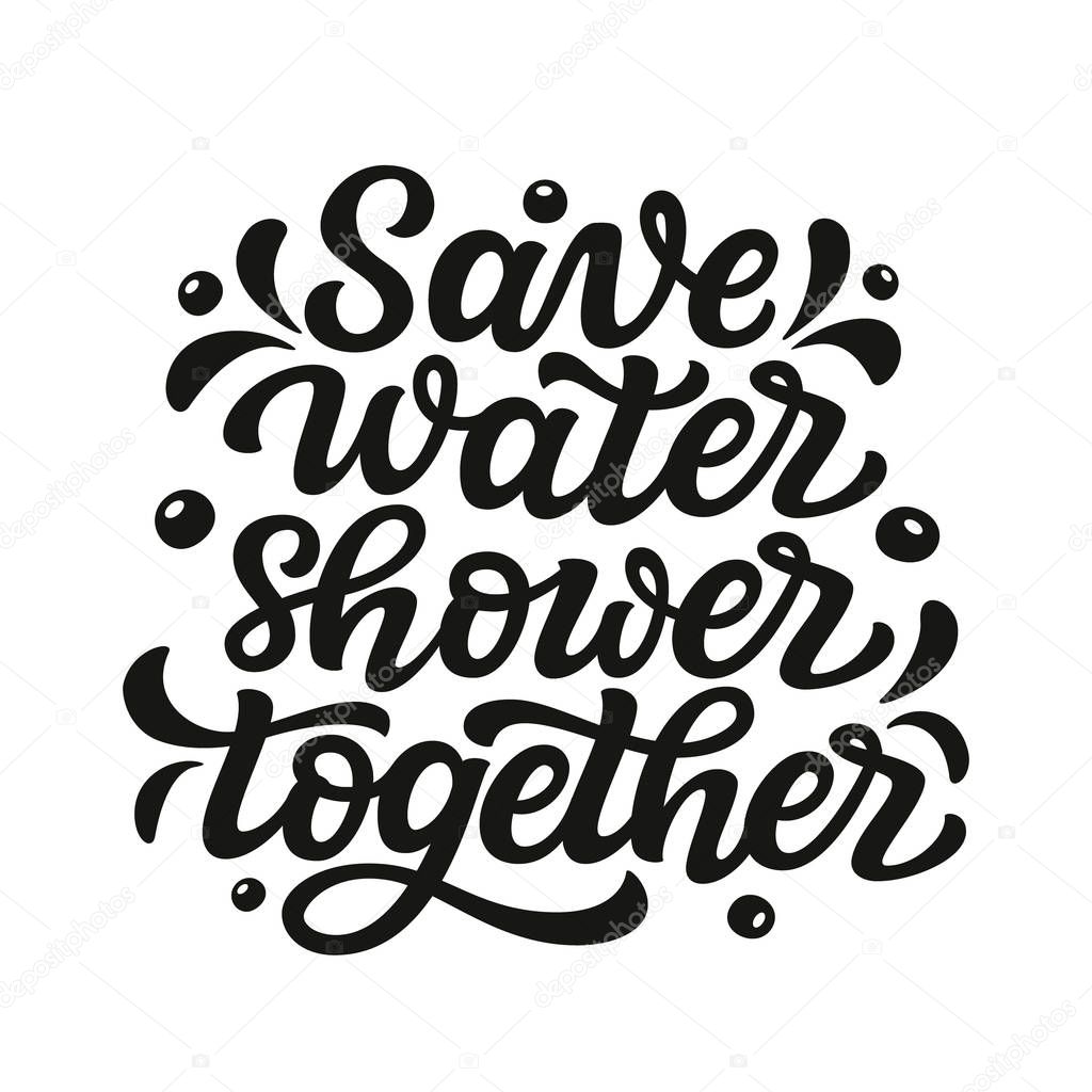 Save water shower together poster