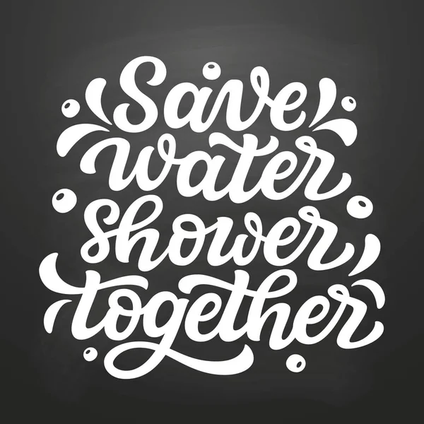 Birlikte afiş su duş kaydedin — Stok Vektör