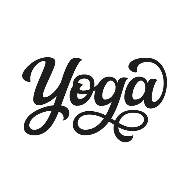 Letras de ioga. Texto desenhado à mão —  Vetores de Stock