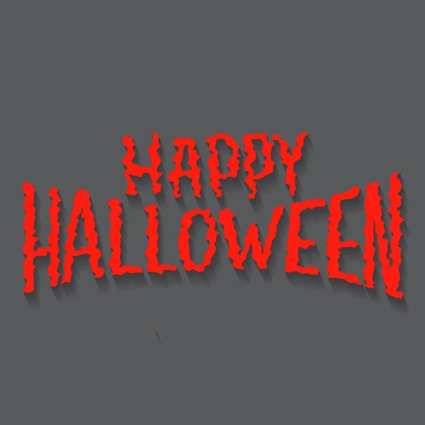 Buon Halloween Scrittura Mano Testo Ondulato Tipografia Vettoriale Addobbi Feste — Vettoriale Stock