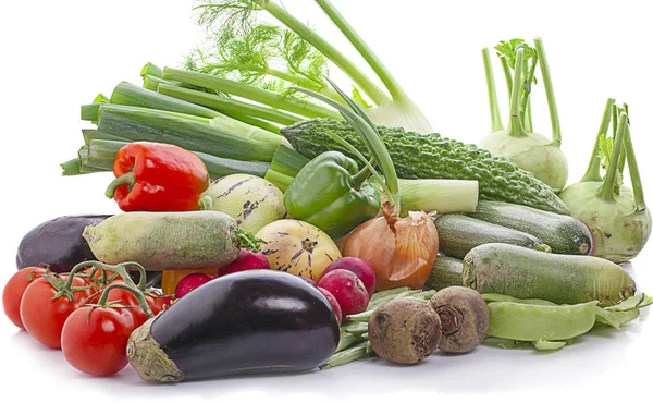 Composição Com Variedade Vegetais Orgânicos Crus Frutas Dieta Equilibrada — Fotografia de Stock