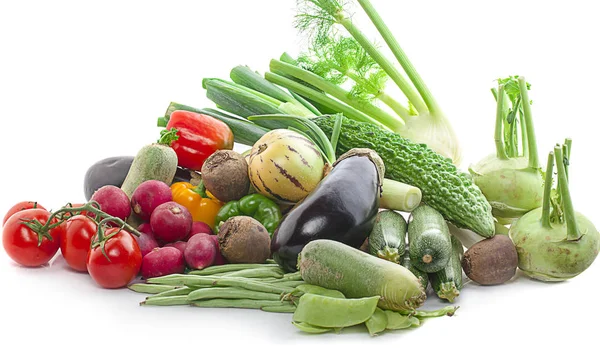 Composição Com Variedade Vegetais Orgânicos Crus Frutas Dieta Equilibrada — Fotografia de Stock