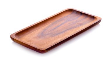 Tahta plaka beyaz arkaplanda izole edildi