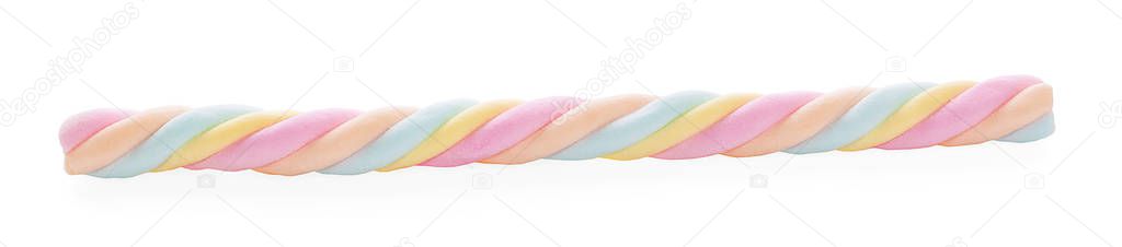 colorful marshmallows candy isolated on white background