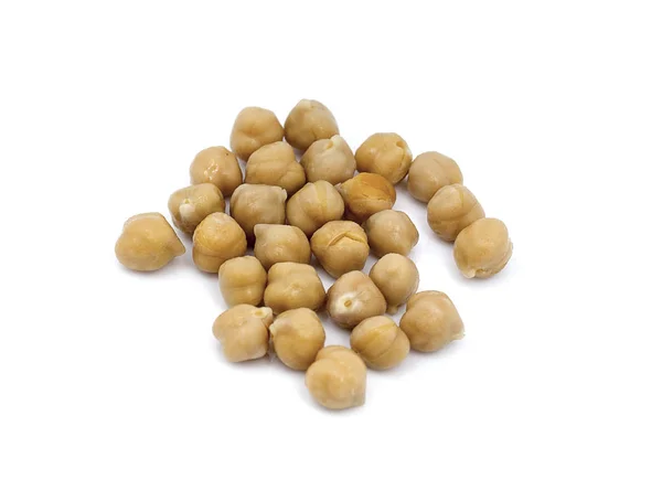 白い背景に隔離された乾燥生有機ヒヨコ豆 — ストック写真