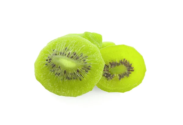 Fruta Kiwi Seca Isolada Branco — Fotografia de Stock