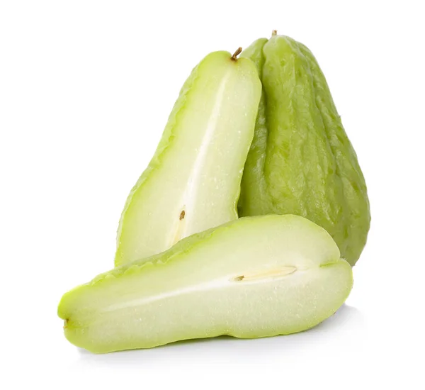 Chayote Άσπρο Φόντο — Φωτογραφία Αρχείου