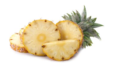 dilimli ananas izole edilmiş kırpma yolu