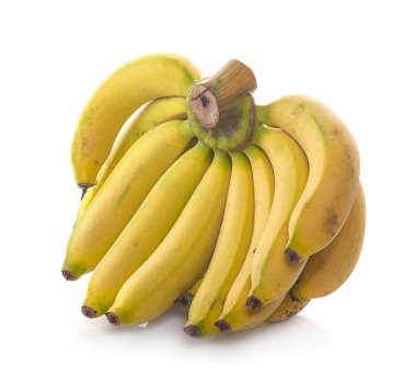 Beyaz arka planda izole edilmiş muzlar