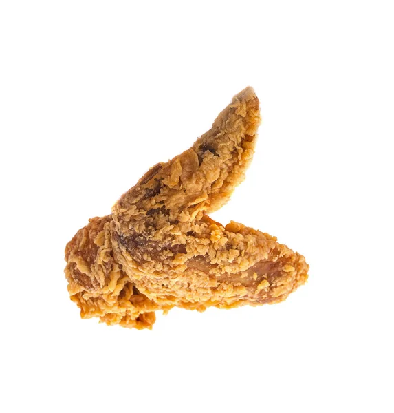 Gebratenes Huhn Auf Weißem Hintergrund — Stockfoto