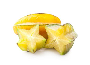 Beyaz arkaplanda yıldız elması