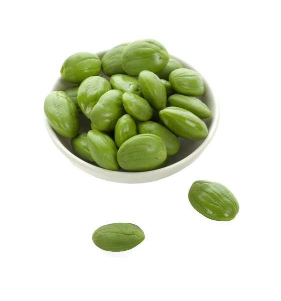 Parkia Speciosa Seeds Bitter Bean White Background — Stock Photo, Image