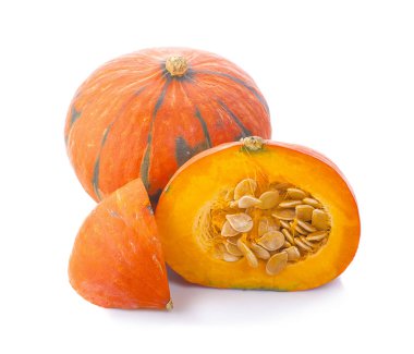 Beyaz bir arkaplanda kabak izole