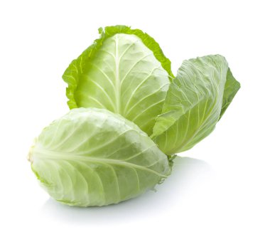 Beyaz arkaplanda lahana