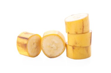 taze muz beyaz zemin üzerine izole