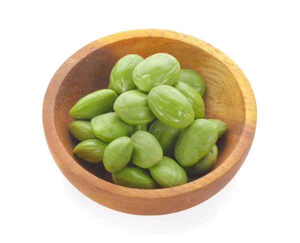 Parkia Speciosa Seeds Bitter Bean White Background — Stock Photo, Image