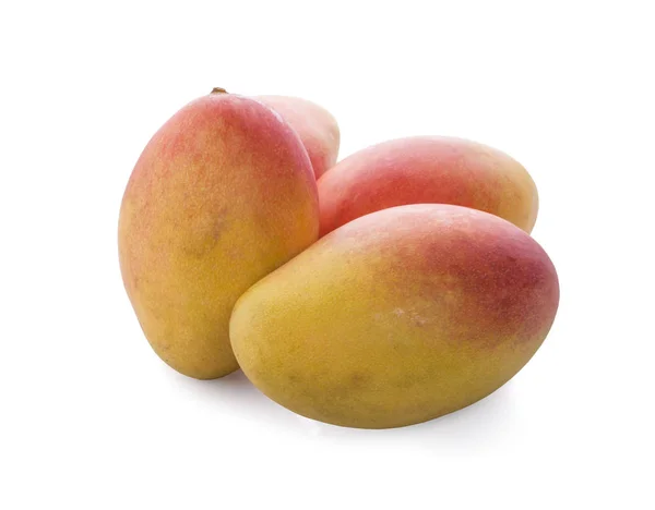 Frutas Mango Con Gotas Agua Aislado Sobre Fondo Blanco — Foto de Stock