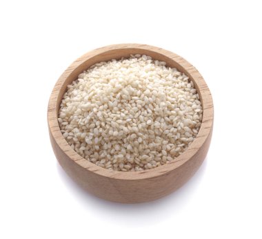 izole kırpma yolu ile beyaz arka plan üzerinde beyaz susam