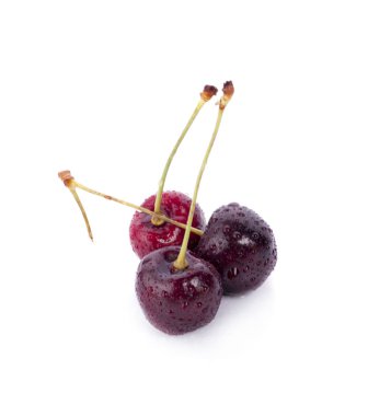 kiraz beyaz üzerine izole