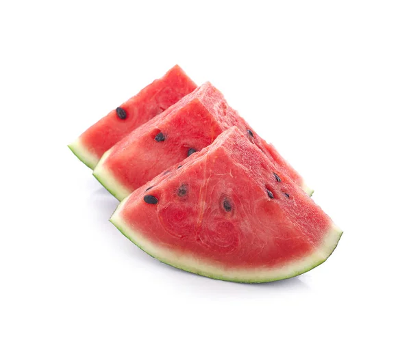 Sliced Watermelon Isolated White Background — Stock Photo, Image