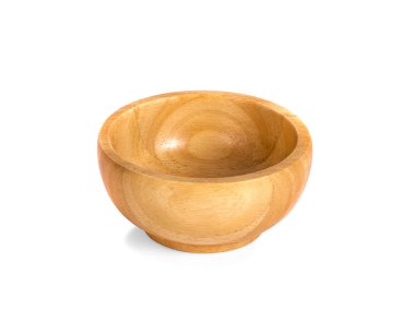 Tahta kase. Beyaz arkaplanda izole