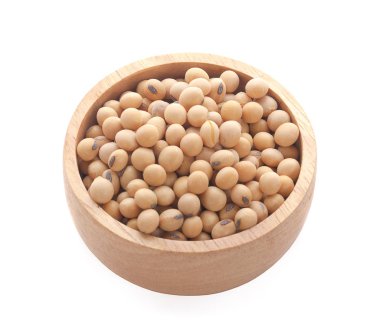 Soya fasulyesi beyaz arkaplanda izole 