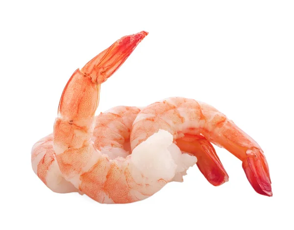 Boiled Shrimp Isolated White Background — Stock Photo, Image