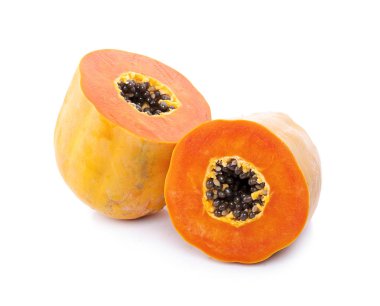 papaya beyaz arkaplanda izole. 