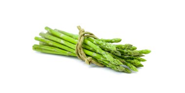 beyaz üzerine taze yeşil kuşkonmaz