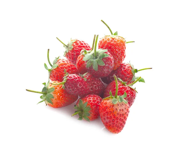 Gruppe von Erdbeeren auf weißem Hintergrund — Stockfoto