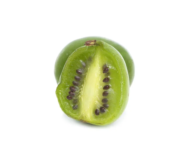 Mini kiwi bebê fruta no fundo branco — Fotografia de Stock