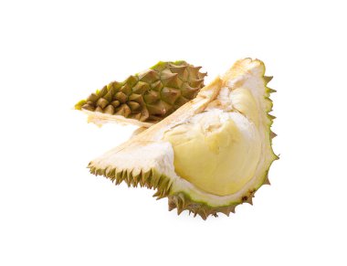 Durian ve Durian peeling Durian izole ve WHI üzerinde izole
