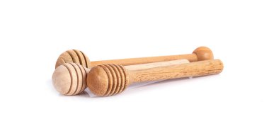 Bal dipper (kaşık) beyaz arka plan üzerinde izole