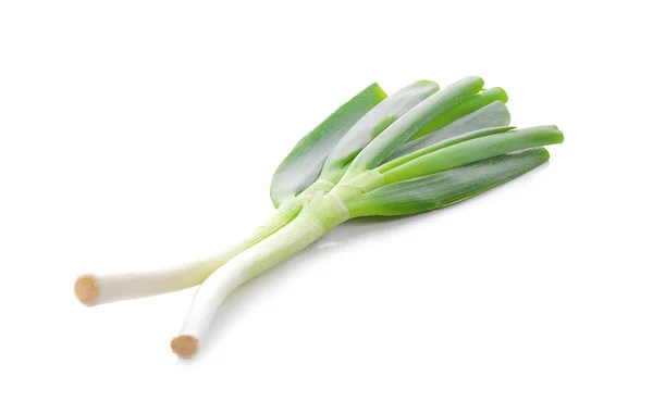 Fresh scallion isolated on white background — Stock Photo, Image