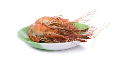 Kavrulmuş karides deniz ürünleri izole