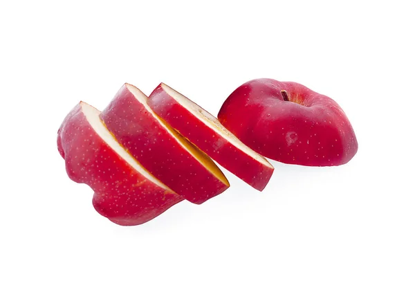 Pomme rouge un isolé sur fond blanc — Photo