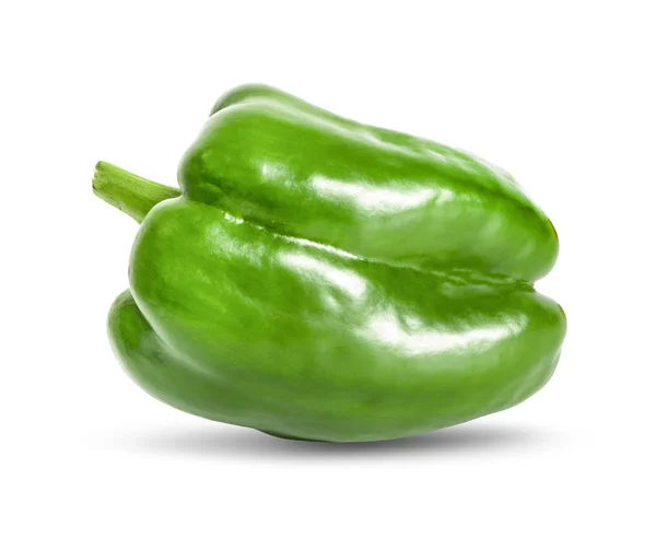 Зелений перець на білому тлі — стокове фото