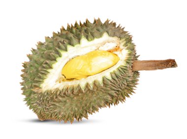 Durian beyaz arkaplanda izole edildi