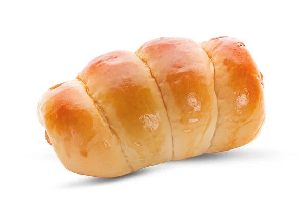 新鲜的生硬的面包卷.面团香肠 — 图库照片